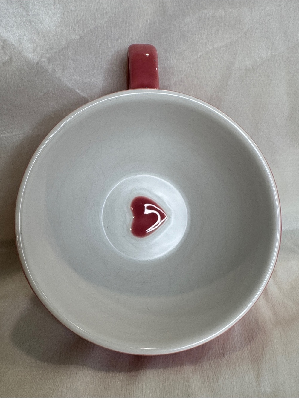 Starbucks Cup & Saucer Set Pink Hearts 2005 Large 16 oz. Vintage - Picture 6 of 11